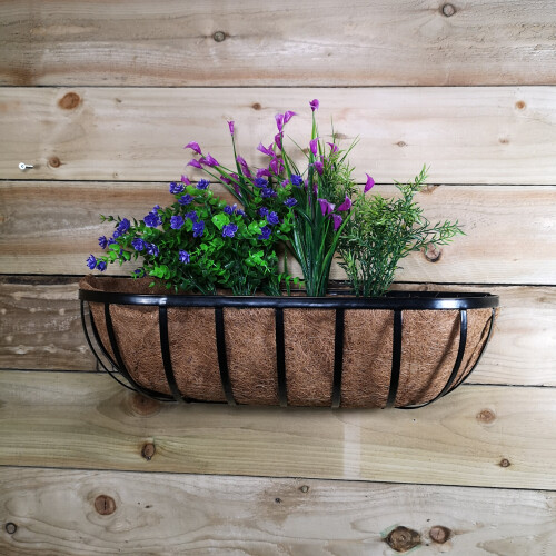 Kingfisher 24" Kingfisher Wall Mounted Garden Trough Planter with Liner