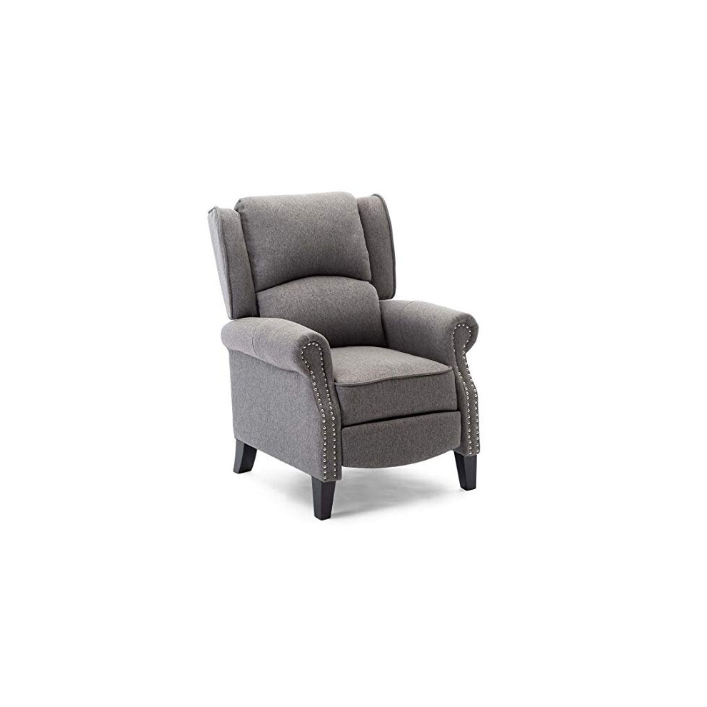 Charlotte Modern Fabric Pushback Recliner Sofa Accent Chair