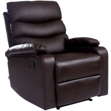 (Brown) Ashby Bonded Leather Recliner Armchair Sofa Chair Reclining Home Lounge