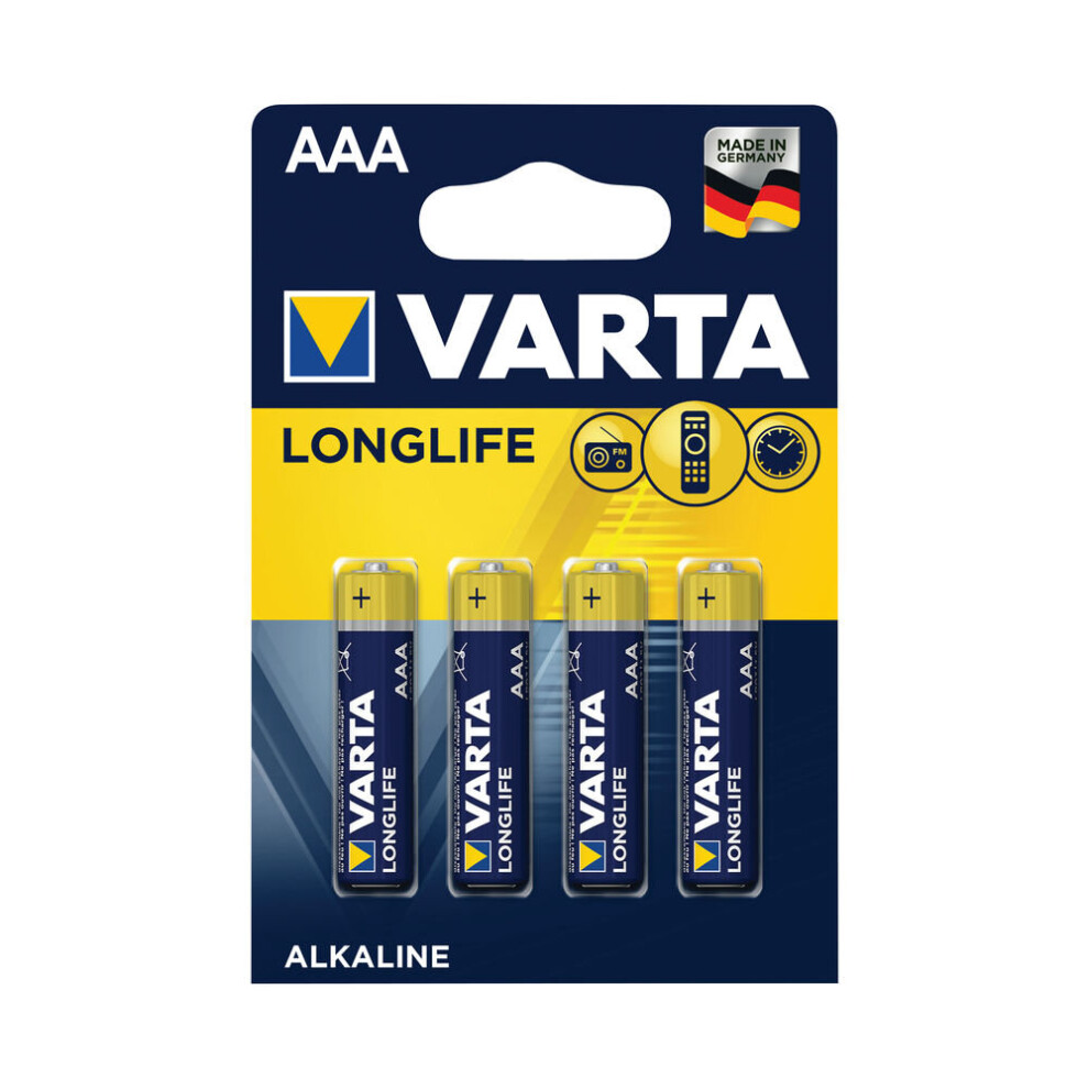Varta Longlife Aaa Battery Pack Of 4 04103101414 Vr52507