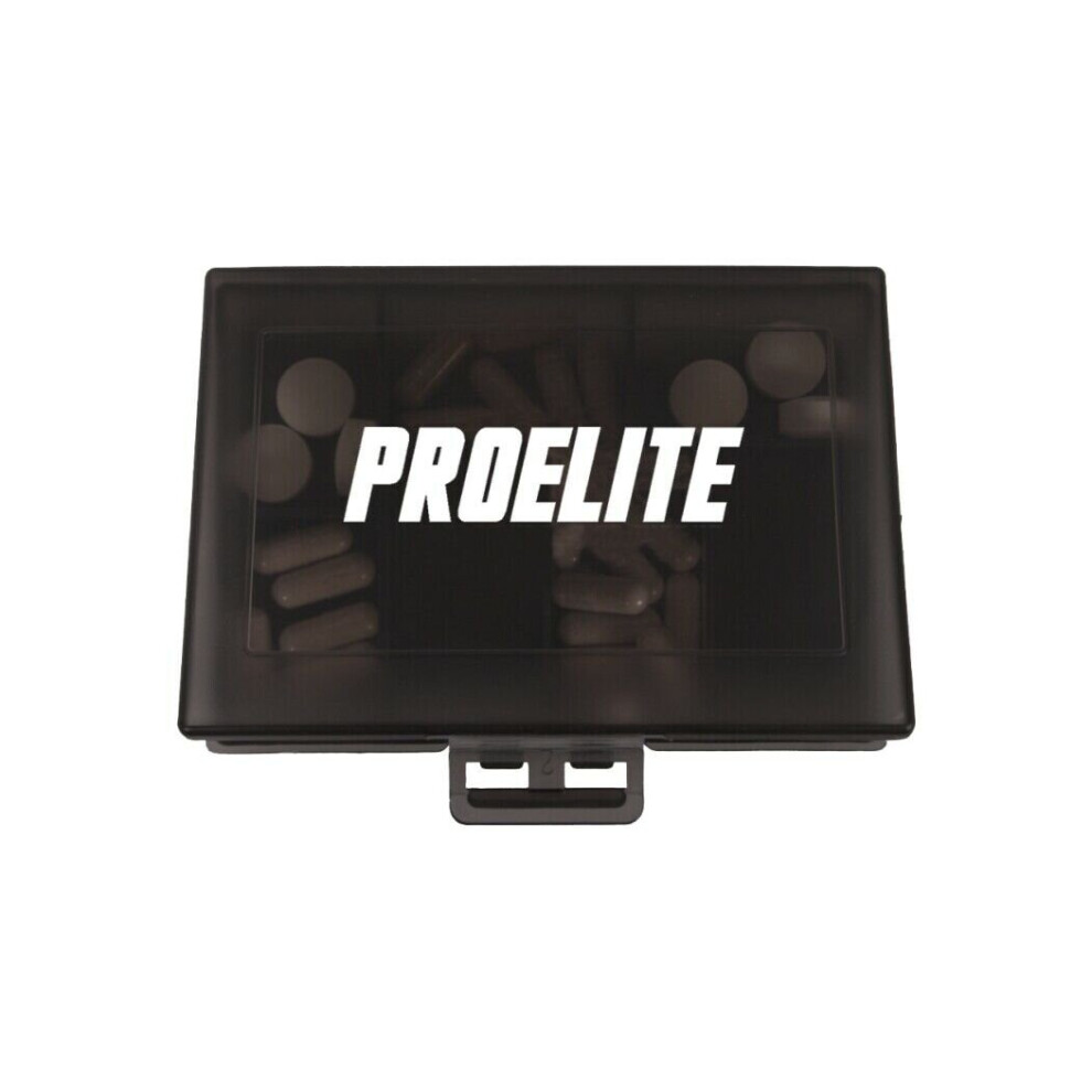 Proelite Black Medicines Medical Pill Box Organizer For Tablets Capsules Pills