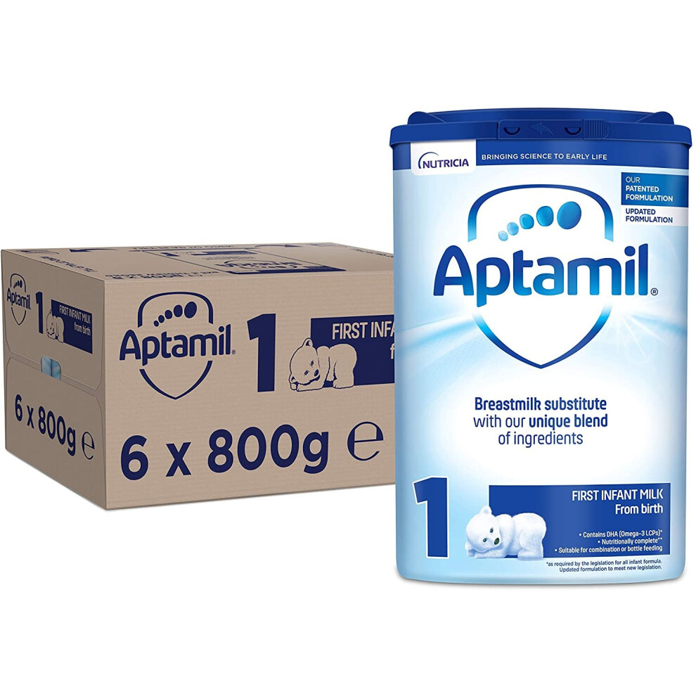 Aptamil First Infant Milk Stage 1 From Birth, 800 g, Pack of 6