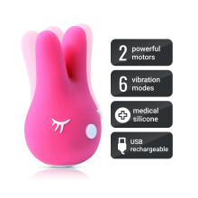 Rabbit Vibrator, Rosa Vanntett Mini Vibrator