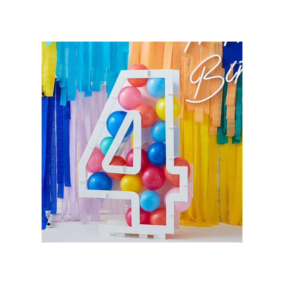 (Number 4 ) Ginger Ray Balloon Mosaic Number Stands