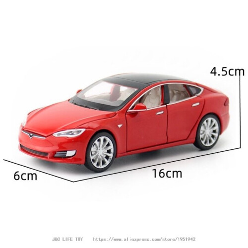 1:32 Tesla MODEL S Alloy Car Model Diecasts(Red) 2