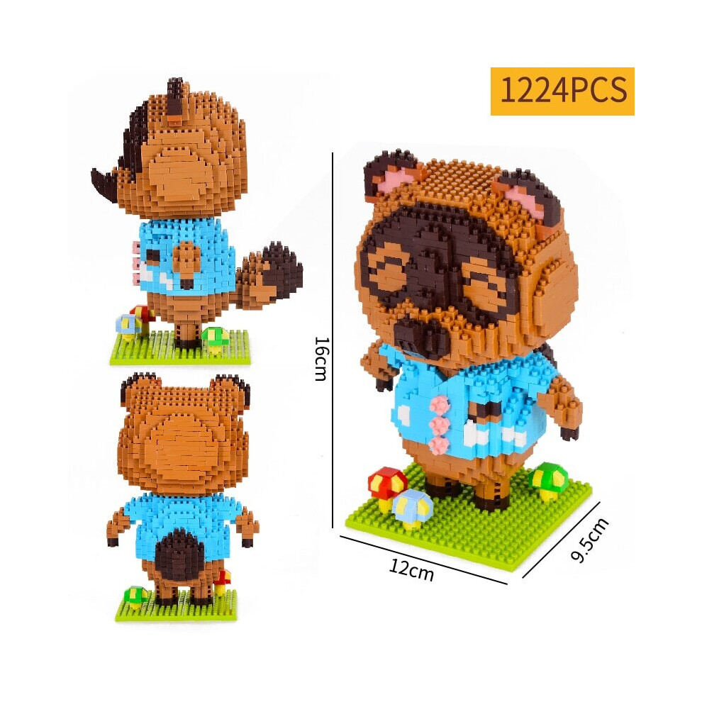 Animal Raccoon Crossing Game Building Blocks