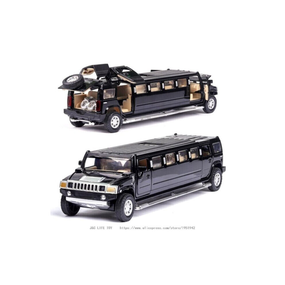 1:32 alloy hummer limousine metal car model(Black)