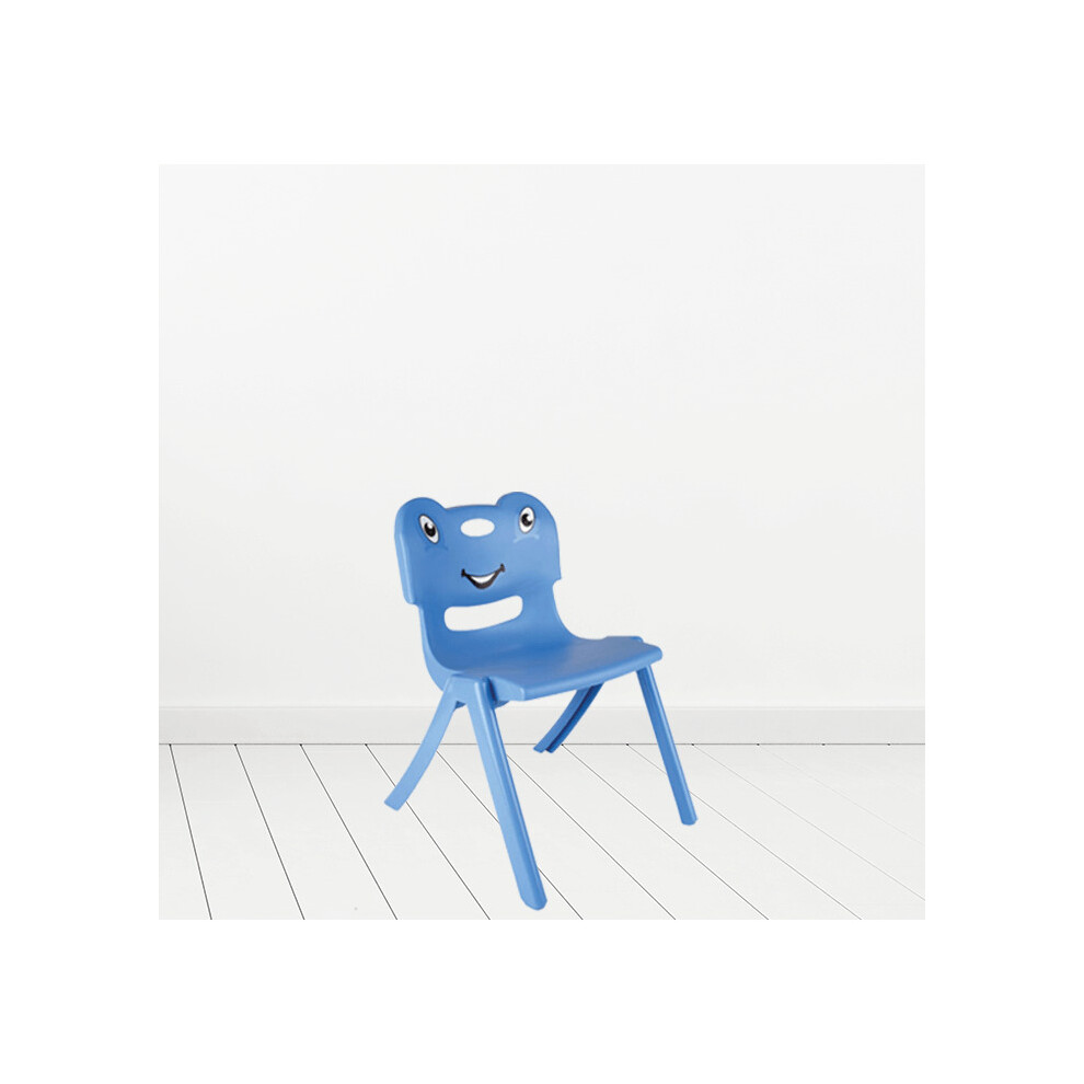 (Blue) Plastic Kids Chairs Indoor Outdoor Garden Stackable Toddler Children Chair NEW