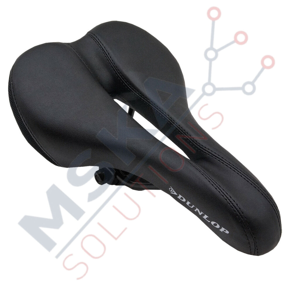 Dunlop Saddle MTB/Racing Bike Unisex Black Adult 29x17x7cm