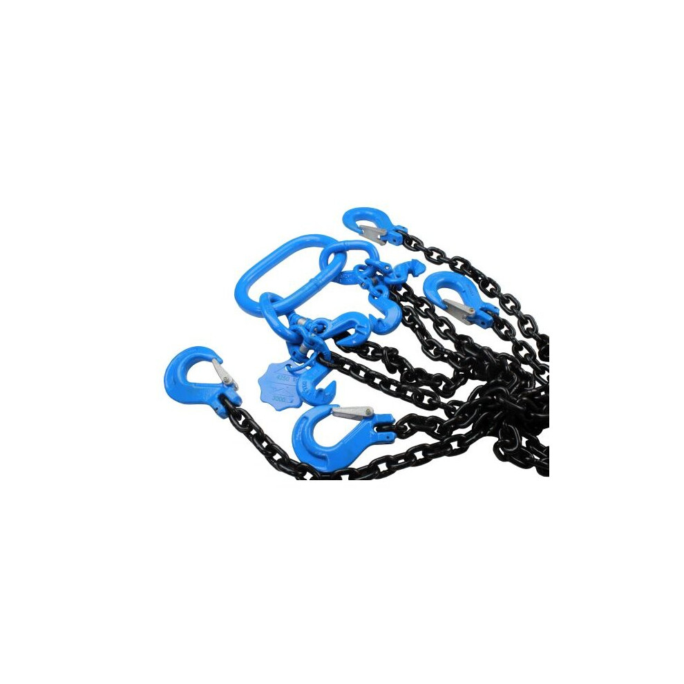 US PRO 4 Leg Chain Sling - 2 Meter 8MM G80 4.25 Tonne Adjustable 9110