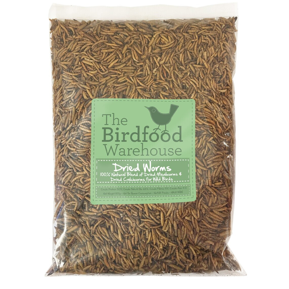 Norfolk Feeds Dried Worms 5ltr Refill, Mealworm & Calciworm Mix, Bird Food