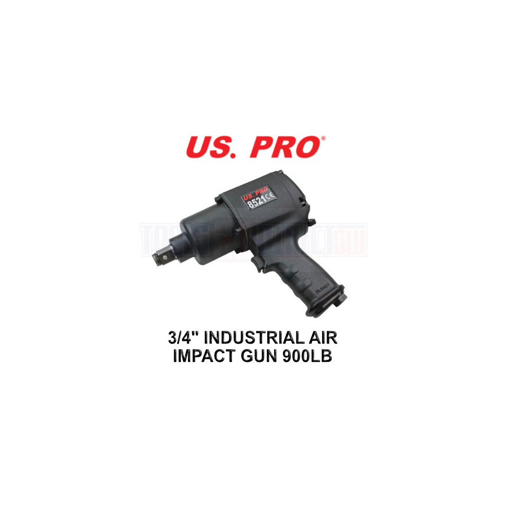 Us Pro 3/4" Air Impact Wrench Gun Torque 1200Nm, 885Ft-Lb Twin Hammer