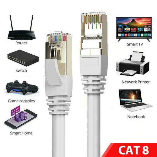 (3m) CAT8 Ethernet Cable Super Speed SSTP 40Gbps LAN Network Patch Lead