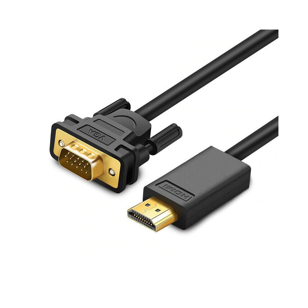 (3M) Hdmi To Vga Converter Hdmi Male To Vga Male Cable Adapter Gold