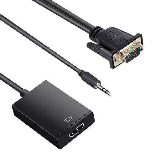 VGA Analog to HDMI Digital Audio Video Converter Adapter Cable 1