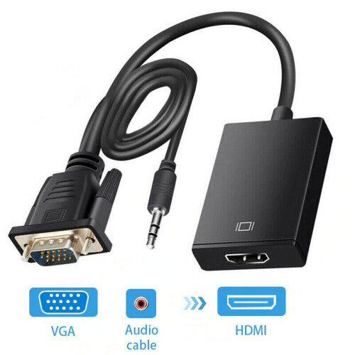 VGA Analog to HDMI Digital Audio Video Converter Adapter Cable
