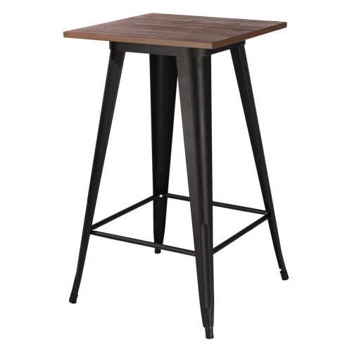 Living And Home (Only table) Industrial Style Bar Table & High Chairs Metal Dining Set