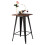 Living And Home (Only table) Industrial Style Bar Table & High Chairs Metal Dining Set 6