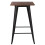 Living And Home (Only table) Industrial Style Bar Table & High Chairs Metal Dining Set 3