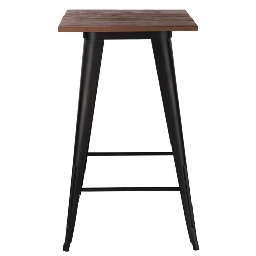 Living And Home (Only table) Industrial Style Bar Table & High Chairs Metal Dining Set 2