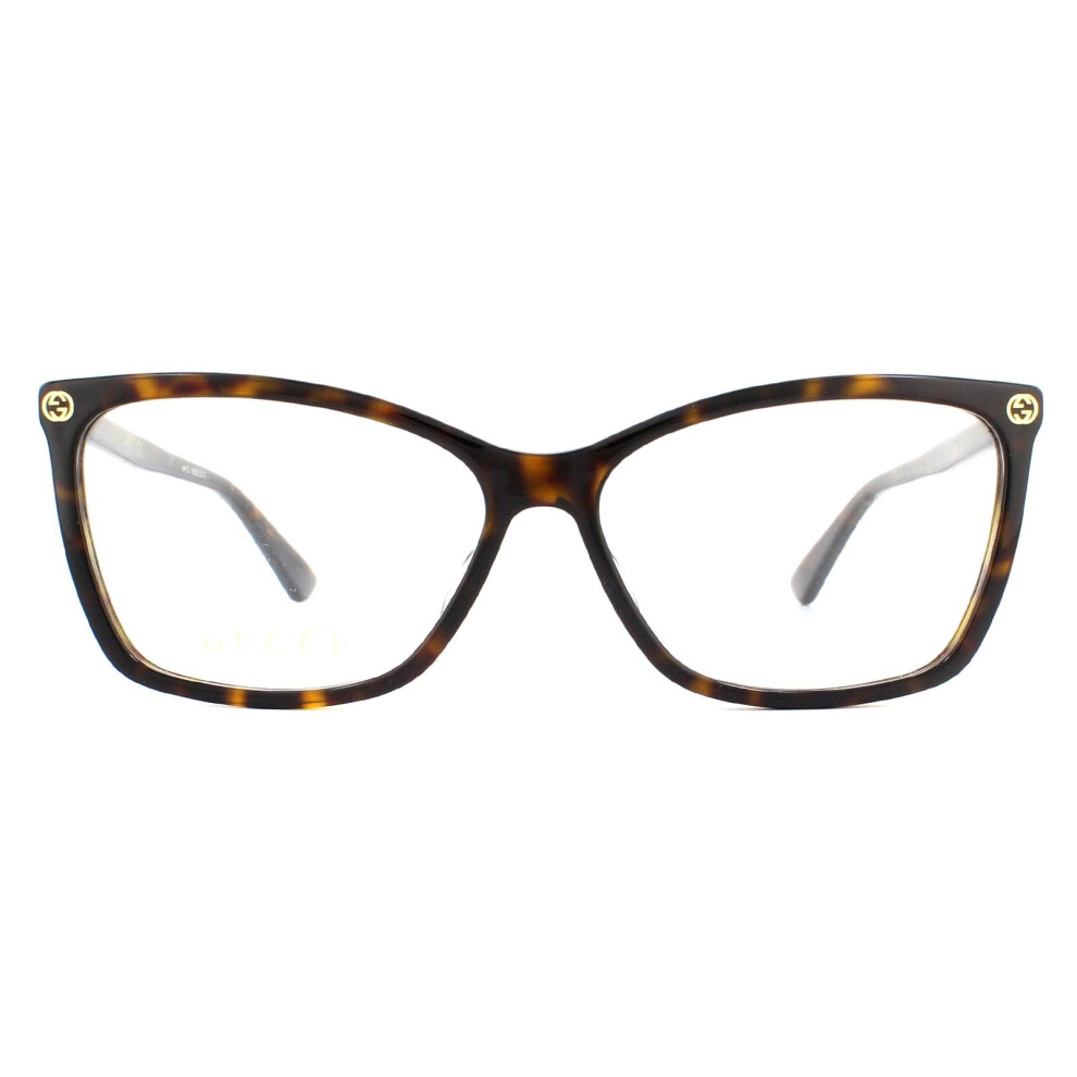 Gucci Glasses Frames GG0025O 002 Dark Havana Women