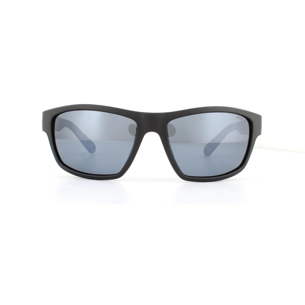 Polaroid Sport Sunglasses PLD 7037/S 003/EX Black Grey Silver Mirror Polarized