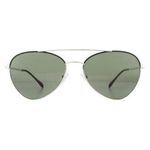 Prada Sport Sunglasses 50SS GAQ5X1 Silver Black Green Polarized