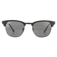 Ray-Ban Sunglasses Clubmaster 3016 1305B1 Wrinkled Black on Black Dark Grey