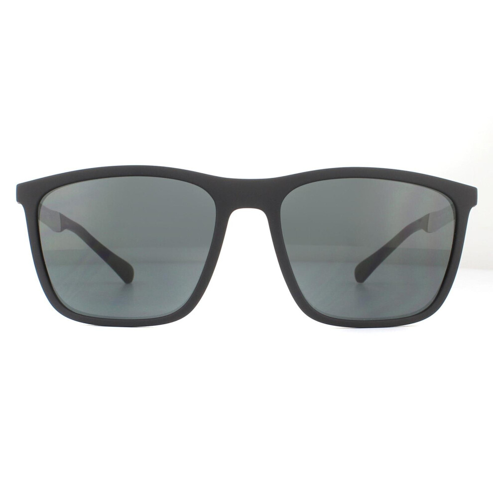Emporio Armani Men's Grey Man Ea4150 506387 Sunglasses Injected Black Squared Normal - Image 5