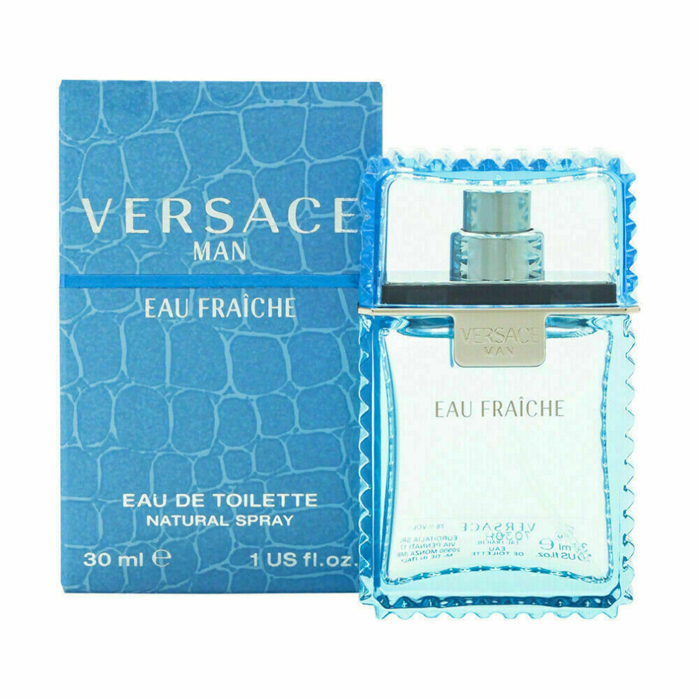 Versace Eau Fraiche M 1.0oz EDT Spray New in Box Sealed