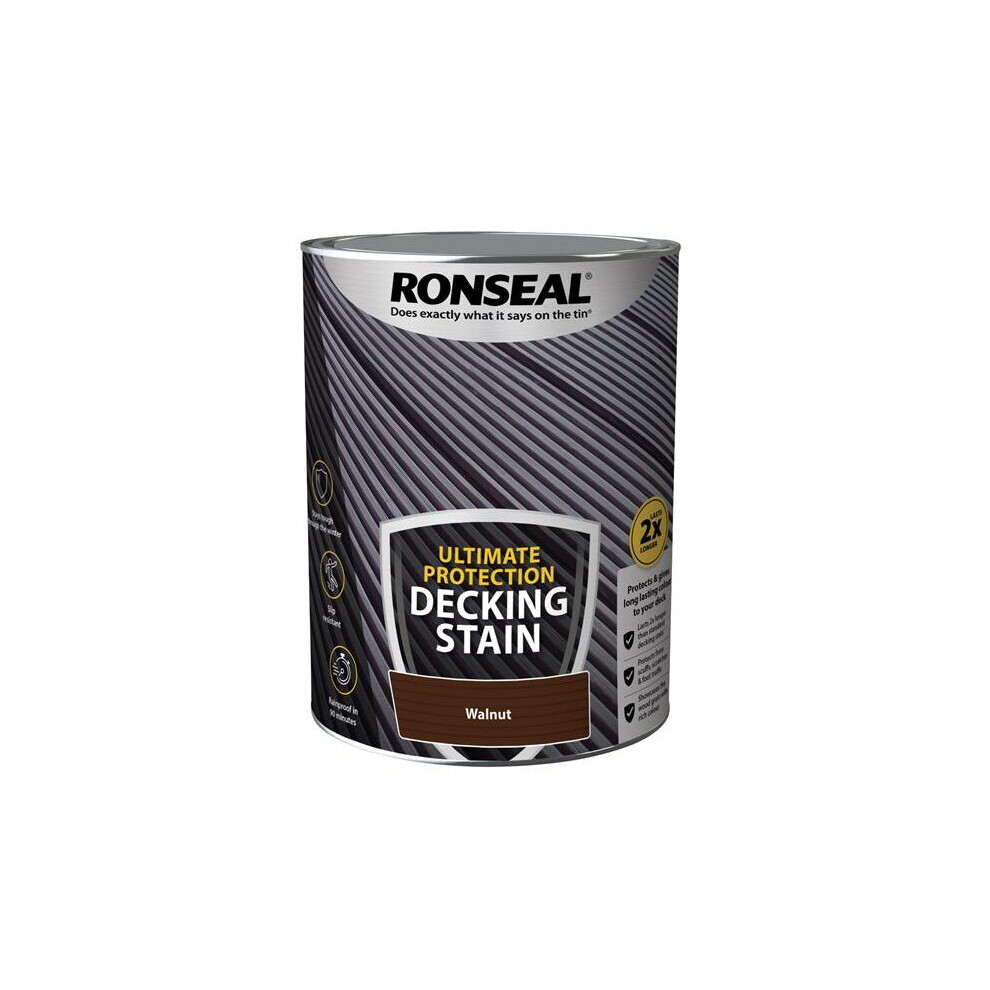 Ronseal Ultimate Protection Decking Stain Walnut 5 Litre 39105