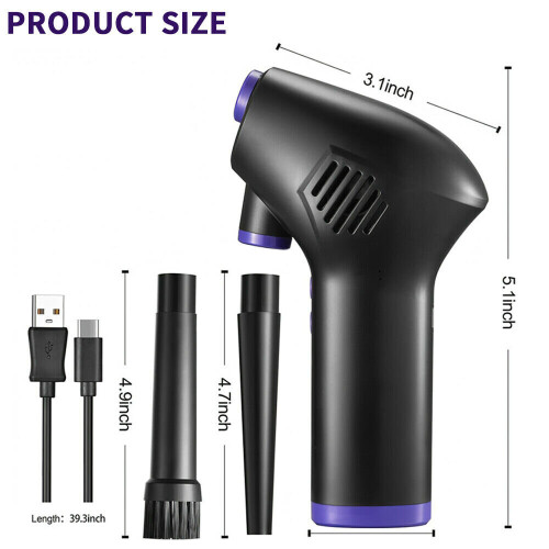 Cordless High Power Speed Air Duster Blower keyboard Car Deep Cleaning 1