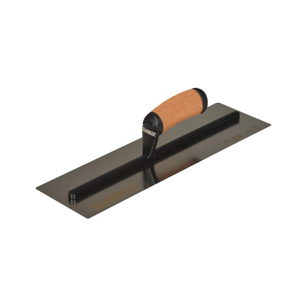 DeWALT 0.5mm FLEX Stainless Steel Flat Trowel, Leather Handle 16in EU 2-983