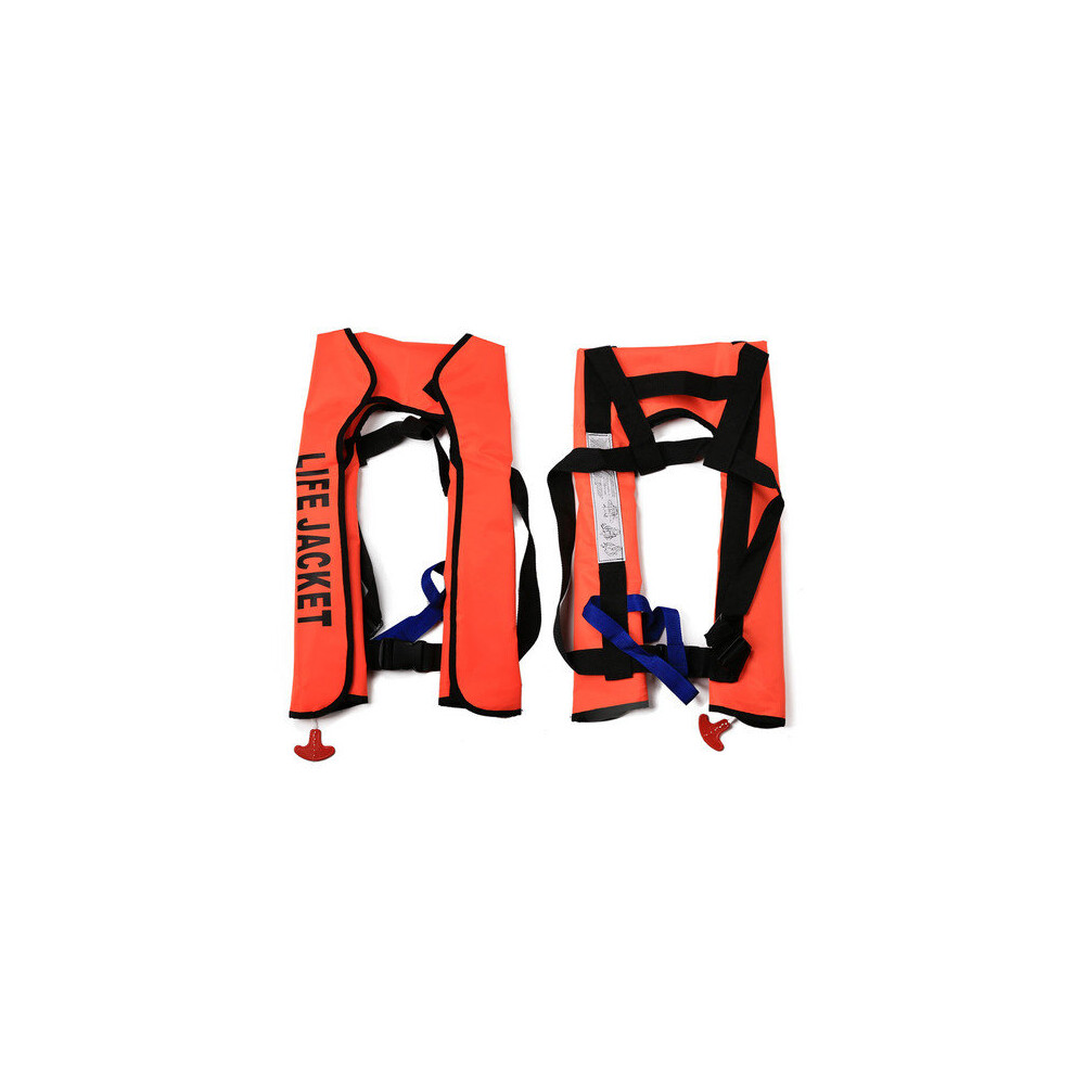 (Orange) Adult Life Jacket Auto Inflatable Life Vest 150N