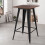 Living And Home (Only table) Industrial Style Bar Table & High Chairs Metal Dining Set 2