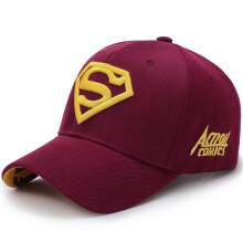 (Wine) Superman Cap Snapback Hat Baseball Unisex Caps