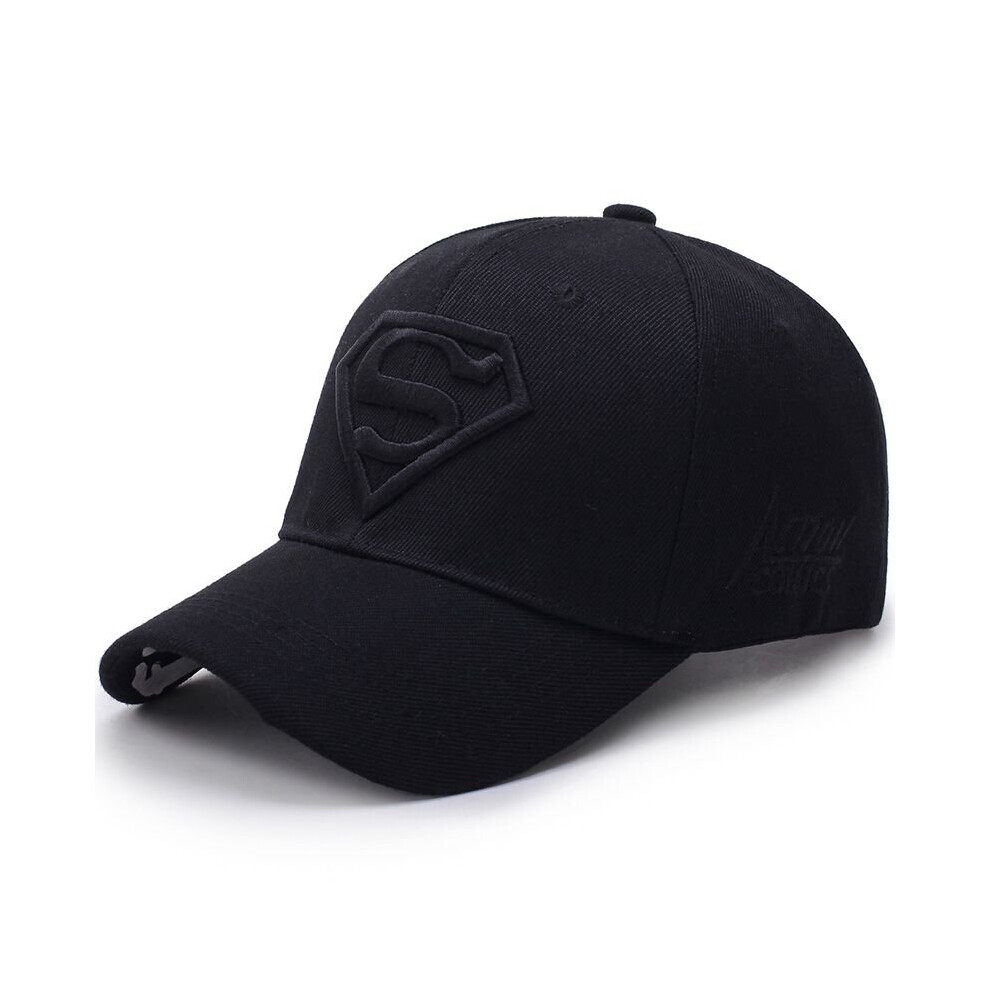 (Black) Superman Cap Snapback Hat Baseball Unisex Caps Black,Multicoloured