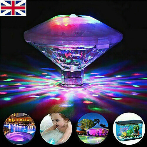 Underwater Hot Tub RGB Colorful LED Floating Bath Lights Lazy Spa Disco Lamp on OnBuy