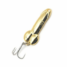 (Gold, 20G) Spoon Fishing Lure with Hooks Gold/Silver Bait