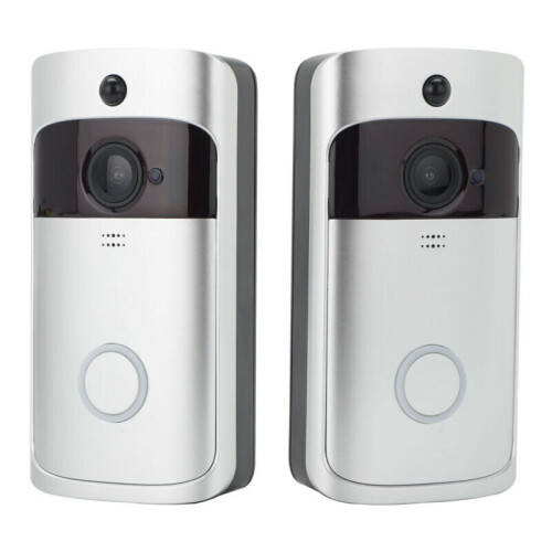 (Silver) UK Smart Wireless WiFi Ring Doorbell Security Intercom Video Camera Door Bell