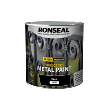Ronseal Direct to Metal Paint Black Satin 2.5 litre 39213