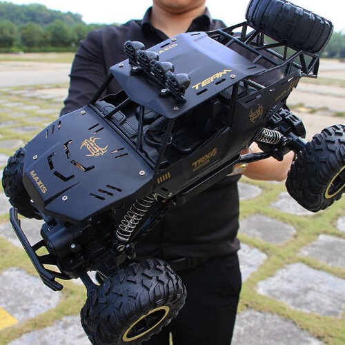 (Black) Kids Toy RC Car Truck Off-Road Vehicle 2.4G Remote Control Buggy UK 1:12 Crawler