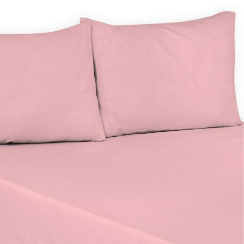 (Pink, Single) 100% Polycotton Flat Bed Sheets Percale Super Quality Comfortable & Soft Colourful Collection in All Sizes