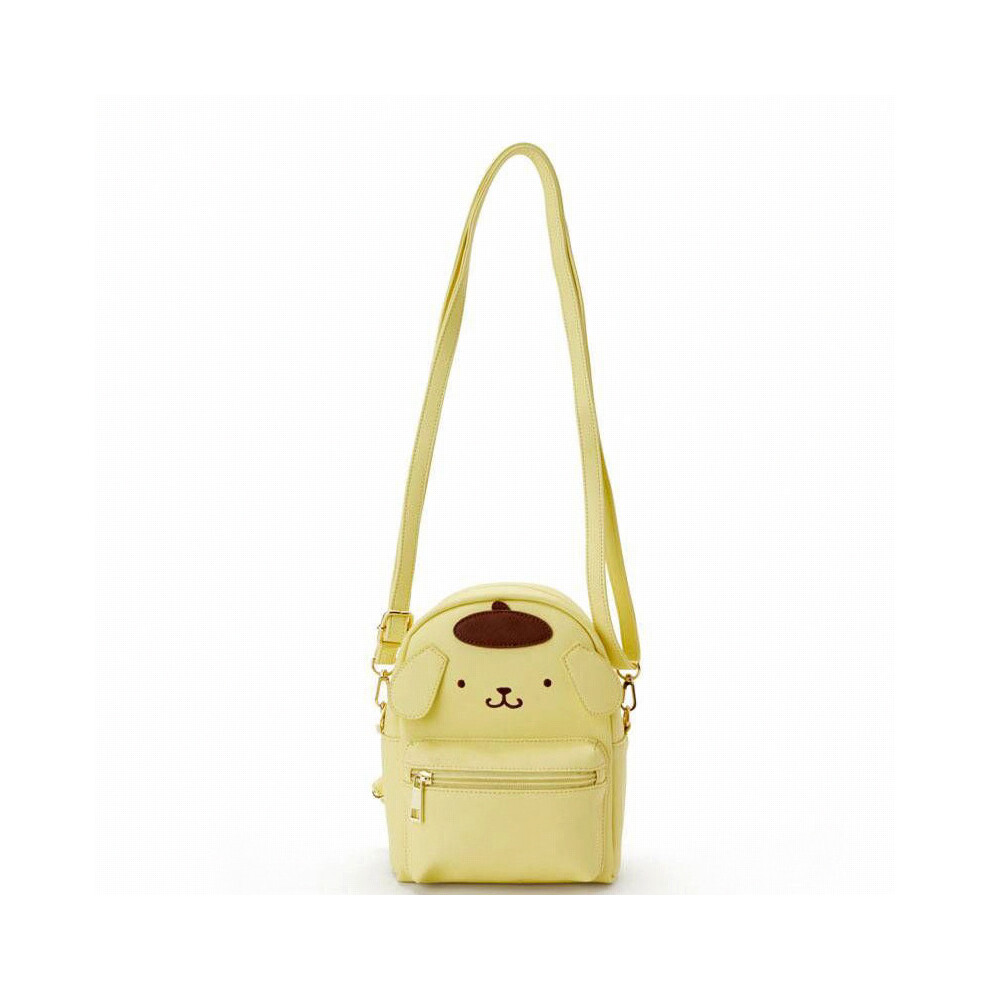 (Pom Pom Purin) Kuromi Cinnamoroll PU Leather Shoulder Bag Mini 