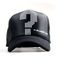 (Black) Unisex Golf Mesh Hat Sport Adjustable Baseball Cap