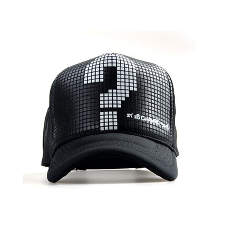 (Black) Unisex Golf Mesh Hat Sport Adjustable Baseball Cap