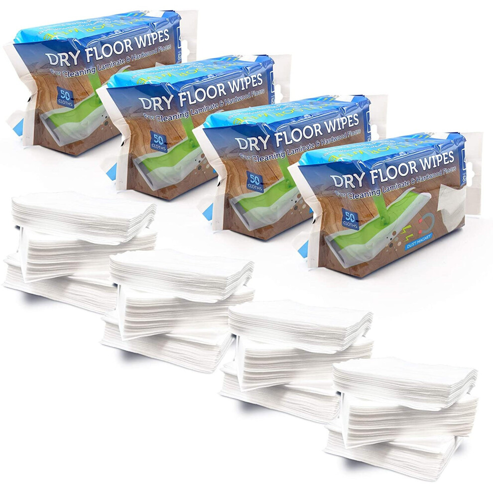 Disposable Microfiber Electrostatic Dry Floor Cloths for Mops Pack of 200