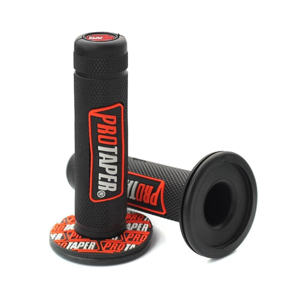 (-Orange) 7/8" Universal Protaper Motorcycle Handlebar Grips / Rubber Brake Black/Orange 3503941875531