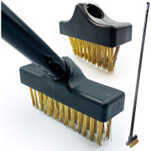 Patio Weed Remover Tool, Twin Pack Long Handle Weed Brush Set
