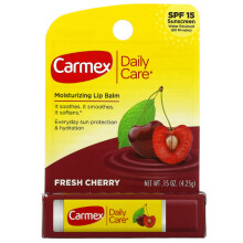 Carmex, Daily Care, Moisturizing Lip Balm, SPF 15, Fresh Cherry, 0.15 oz (4.25 g)